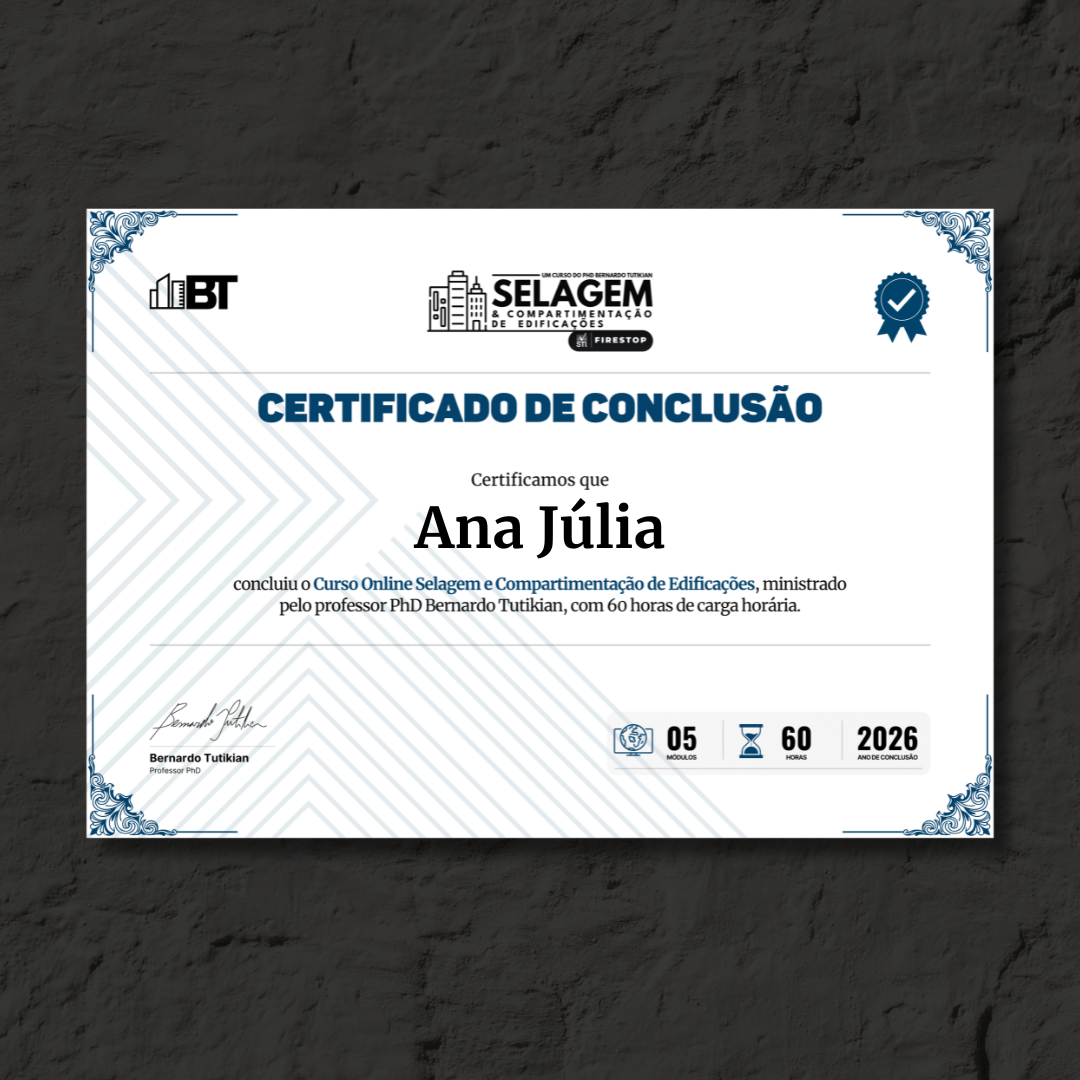 Certificado Prof. Bernardo Tutikian