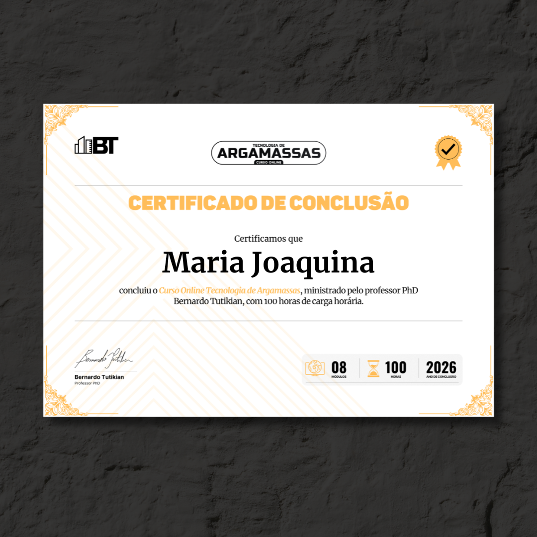 Certificado Prof. Bernardo Tutikian