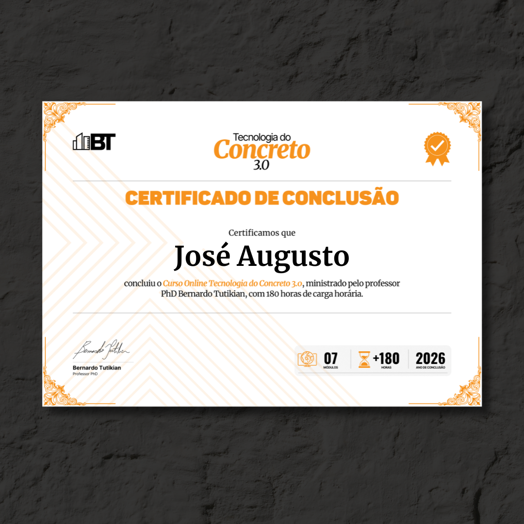 Certificado Prof. Bernardo Tutikian